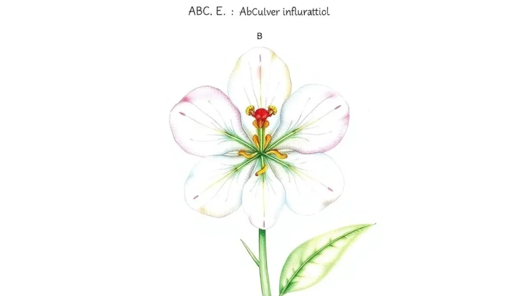 ABC flower model : ABC flower model: Floral identity guide : ABC flower model insights into floral identity and gene interactions.