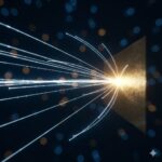 Alpha Particles Scattering From A Thin Gold Foil, Illustrating Rutherford’s Nuclear Atom.