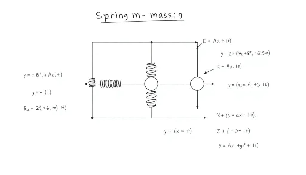 a-detailed-diagram-illustrating-a-springmass-system-with-equations-physics-and-mathematical-symbols_1b0ff908 iit jee spring problems : Spring and Oscillation Numericals for IIT JEE : Practice calculation-based spring and oscillation problems.