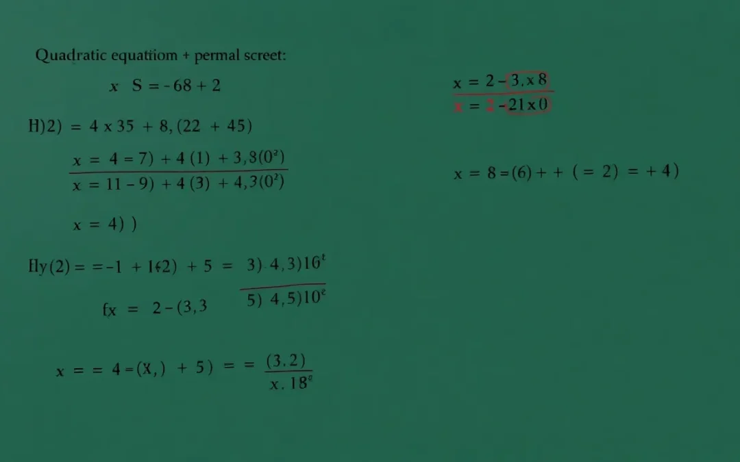 Solving Quadratic Equations