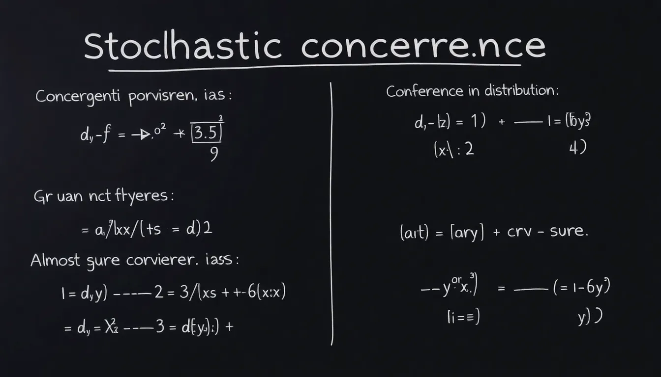 Stochastic convergence : Stochastic Convergence: Understanding the Fundamentals : Dive deep into <b>Stochastic convergence</b> and its role in understanding random variables. Discover the key types and their implications in statistical analysis. Enhance your knowledge.