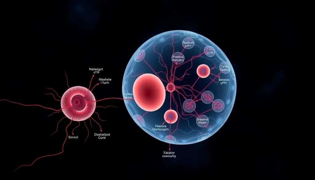 an-illustration-depicting-the-intricate-network-of-mitosis-signaling-pathways-within-a-dividing-cell_aa5b76ae mitosis signaling pathways : Advanced overview of mitotic signaling and regulation : Explore how signaling pathways control mitosis and division accuracy.