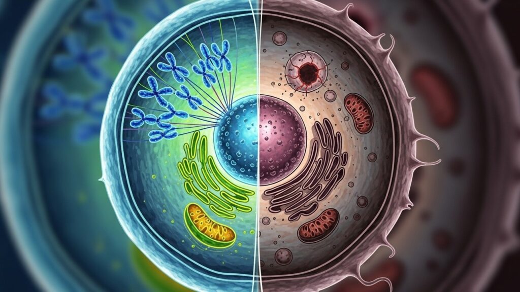 artistic-illustration-depicting-cell-one-fe577b43_cmpr apoptosis vs cell division : Balancing cell division and apoptosis for tissue health : Learn how cells decide between proliferation and programmed death.