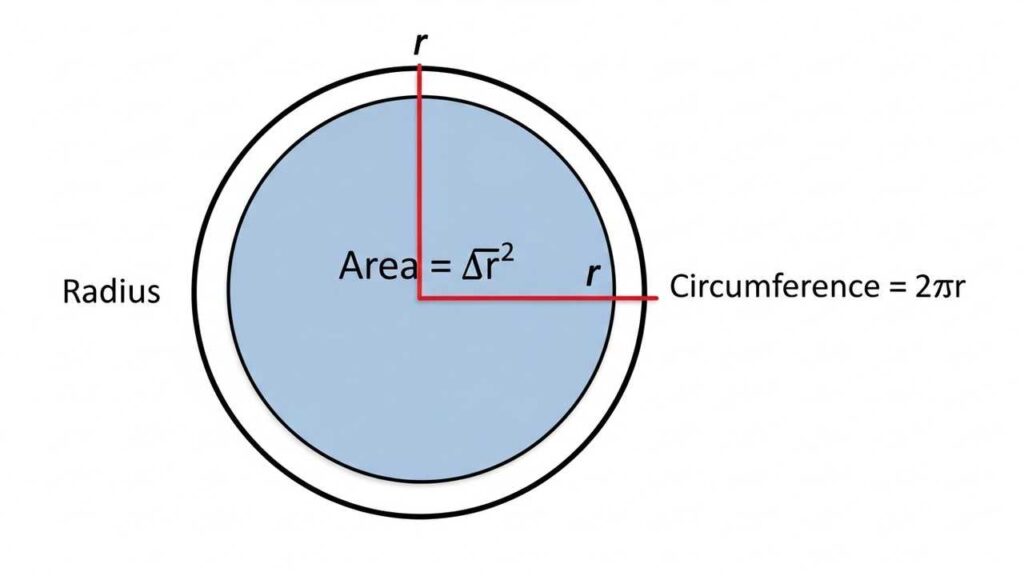 clear-illustrative-diagram-showing-circl-e7b5d279_cmpr Circle Area and Circumference : Circle Area and Circumference: Formulas and Examples : Master the calculation of **circle area and circumference**. This guide provides clear formulas and practical examples to help you understand these essential geometric concepts.