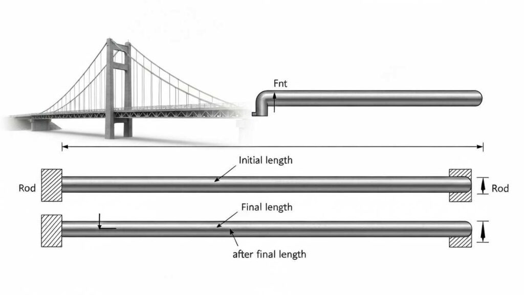 linear thermal expansion example : Linear Thermal Expansion Example: calculating length changes in materials : Solve a linear thermal expansion example to understand how materials change length with temperature variations.
