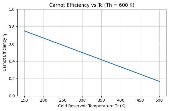carnot efficiency calculation