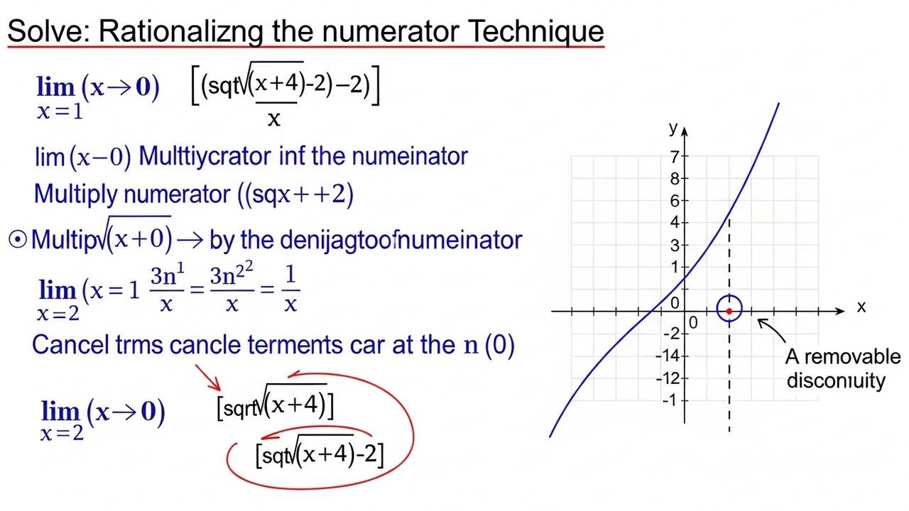 Rationalizing Numerator Limits : Rationalizing Numerator Limits: Solved Examples : Discover how to solve Rationalizing Numerator Limits. This post provides a detailed guide to simplifying radical expressions and finding limits. Get step-by-step solutions.
